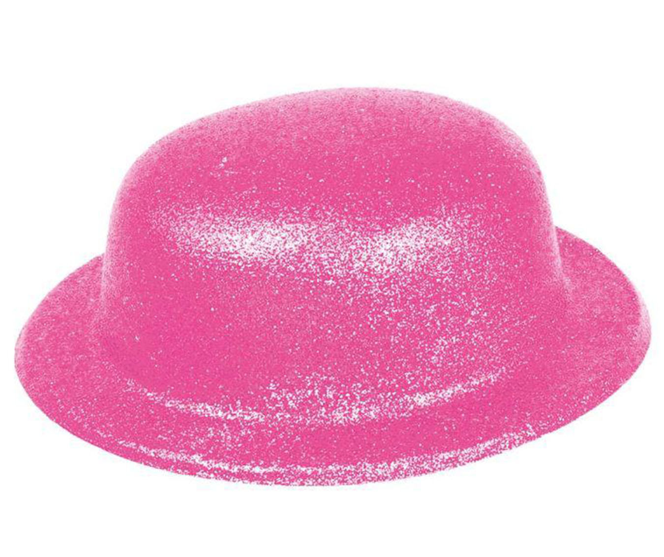 Pembe Renk Simli Melon Yuvarlak Parti Şapkası 24x26 cm (Lisinya)