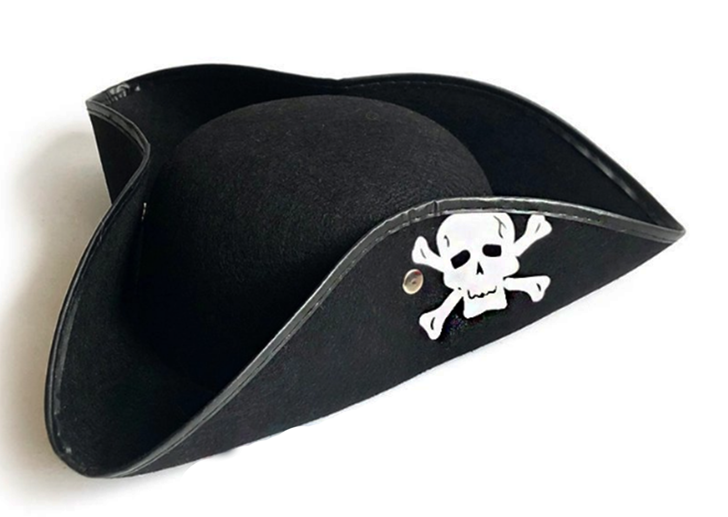 Siyah Renk Korsan Armalı Kaptan Jack Sparrow Korsan Denizci Şapkası (Lisinya)