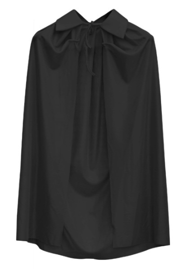 Siyah Renk Yakalı Çocuk Pelerin 90 cm (Lisinya)