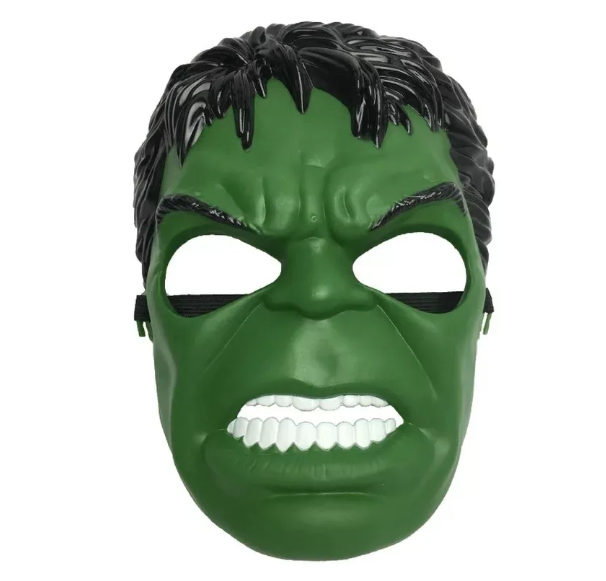 Yeşil Renk Süper Kahraman Dev Adam Hulk Maskesi (Lisinya)
