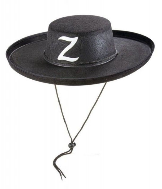 Z Logolu Çocuk Boy Bağcıklı Zorro Şapkası (Lisinya)