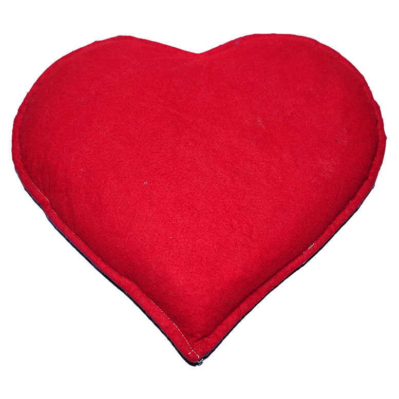 Lisinya214 Kalp Desenli Doğal Kaya Tuzu Yastığı Mor - Kırmızı 2-3 Kg