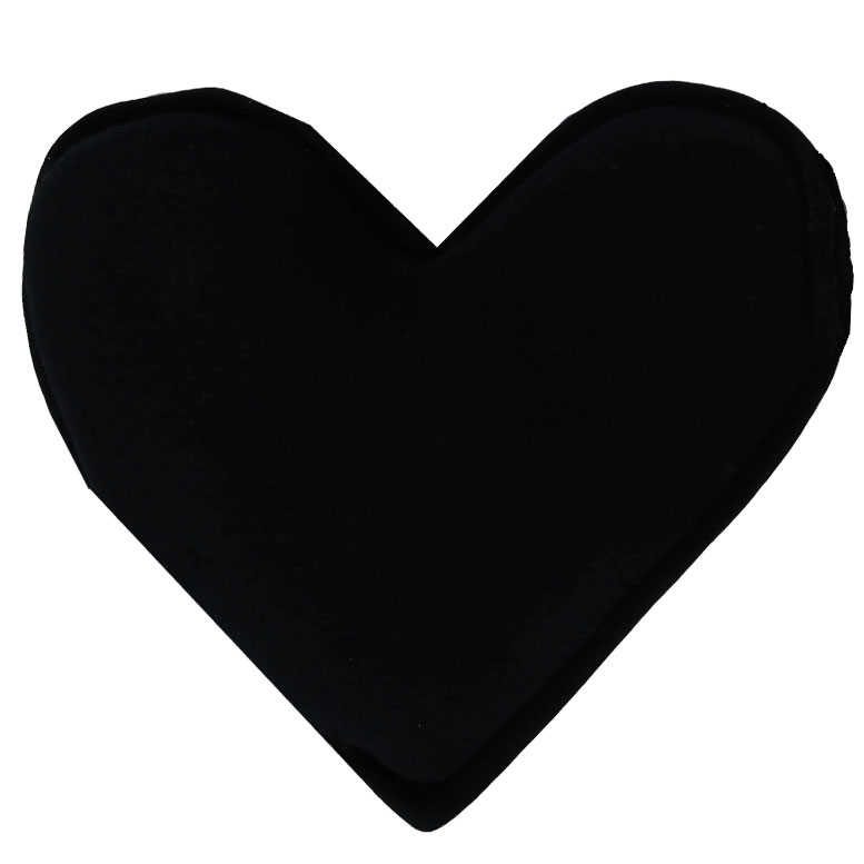 Lisinya214 Kalp Şekilli Doğal Kaya Tuzu Yastığı Siyah 1-2 Kg