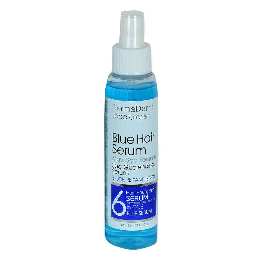 Lisinya214 Mavi Saç Serumu Saç Güçlendirici Serum (Biotin Panthenol Vitamin E-Keratin) 125 ML