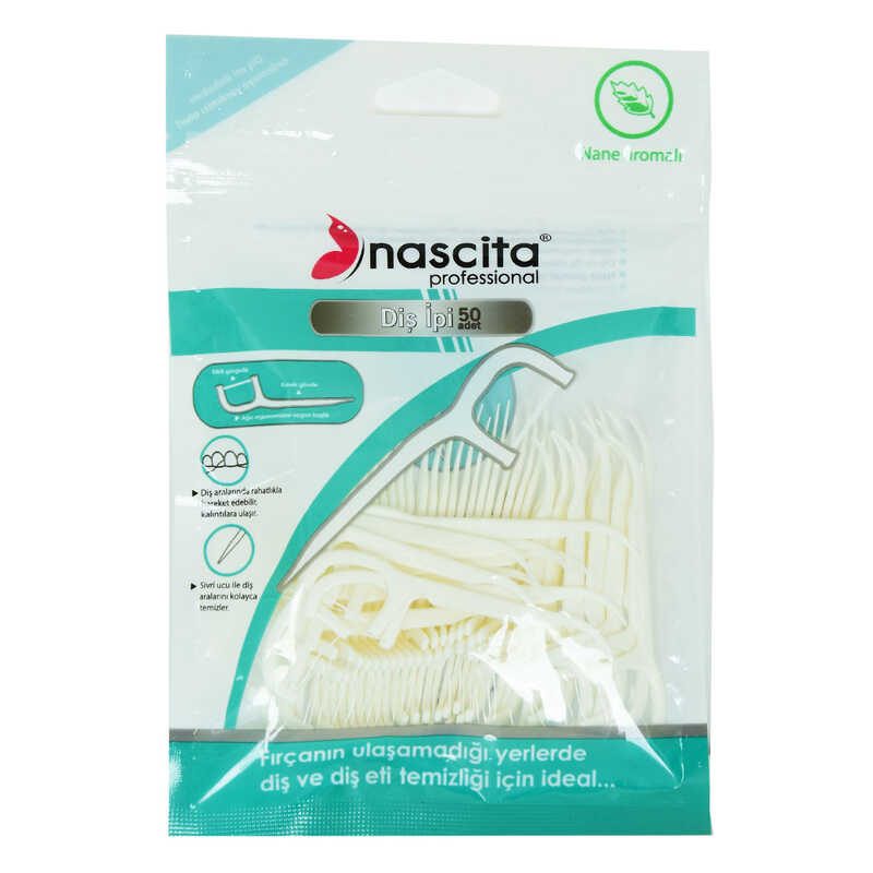 Lisinya214 Nane Aromalı Kürdanlı Diş İpi 50 Li Paket