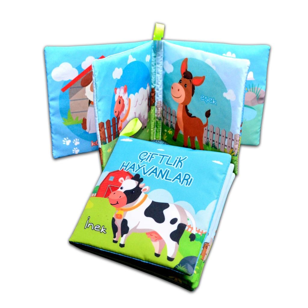 Lisinya247  Çiftlik Hayvanları Kumaş Sessiz Kitap
