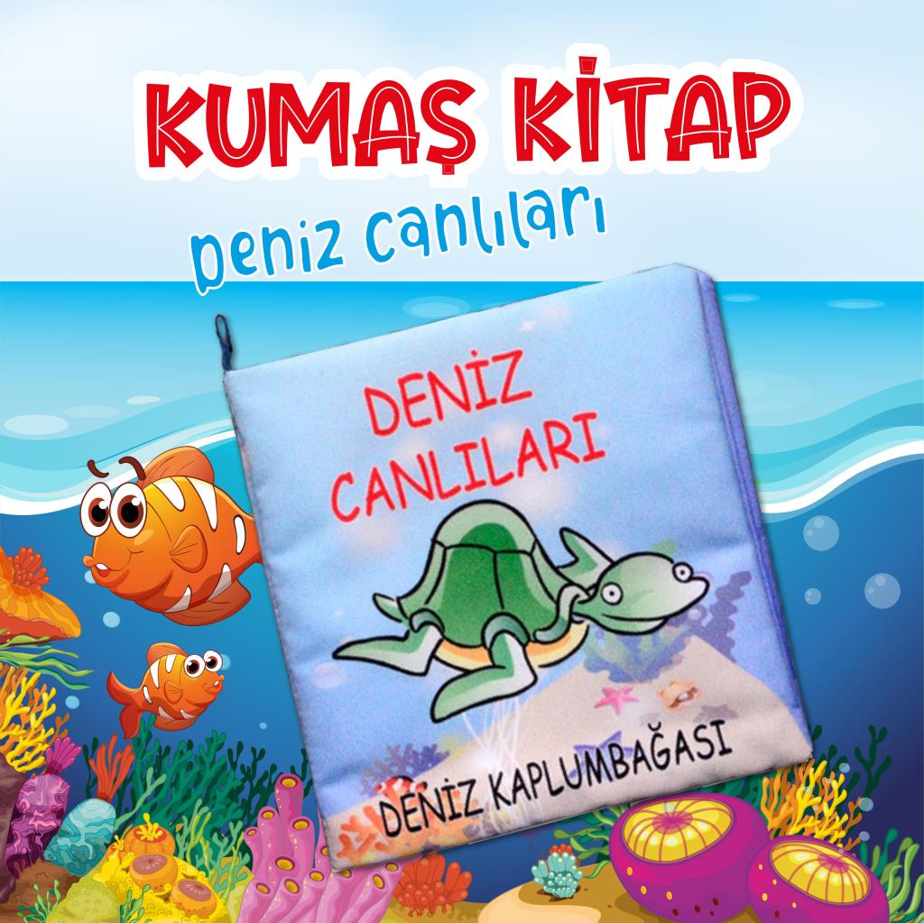 Lisinya247  Deniz Canlıları Kumaş Sessiz Kitap