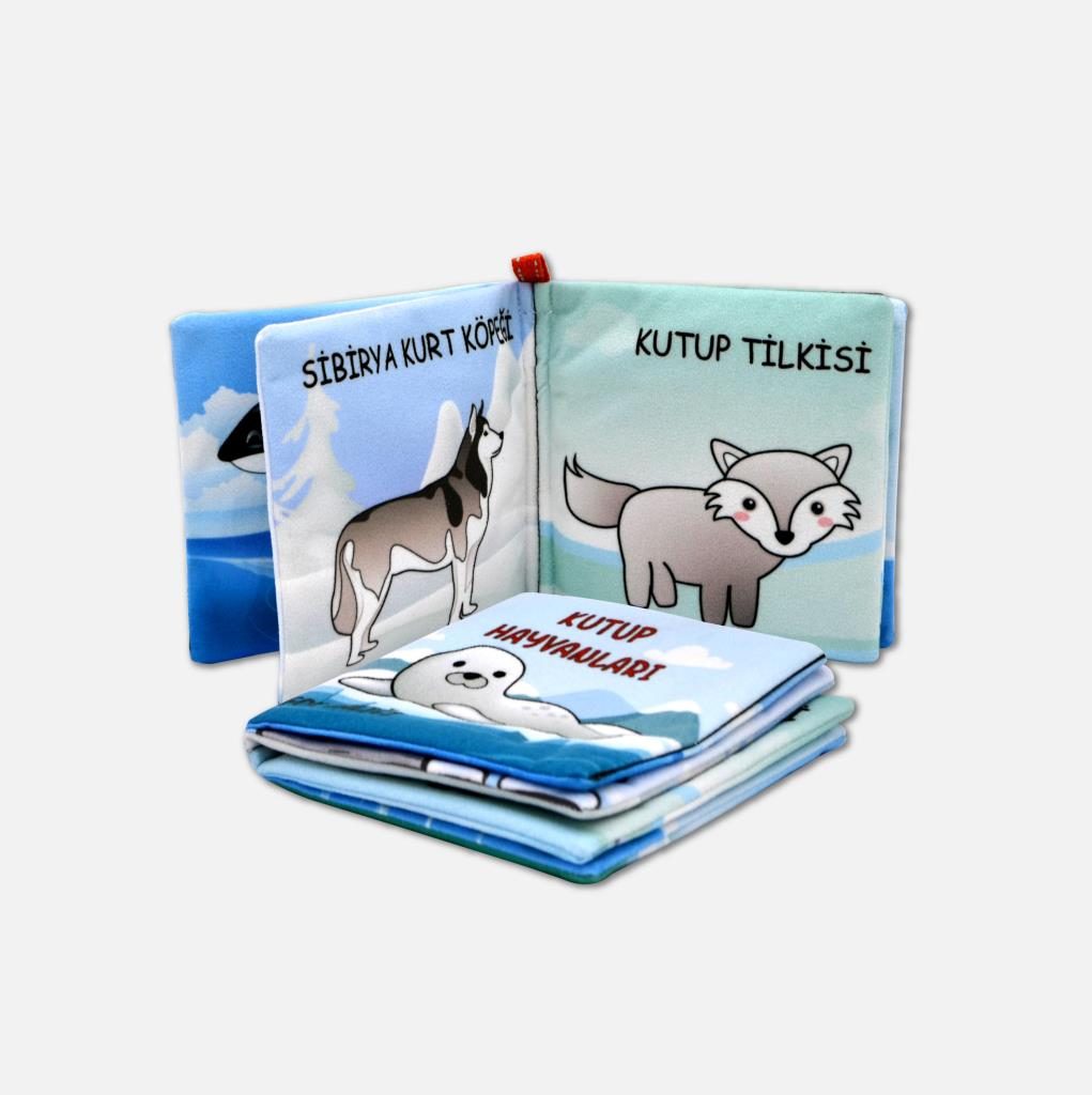 Lisinya247  Kutup Hayvanları Kumaş Sessiz Kitap