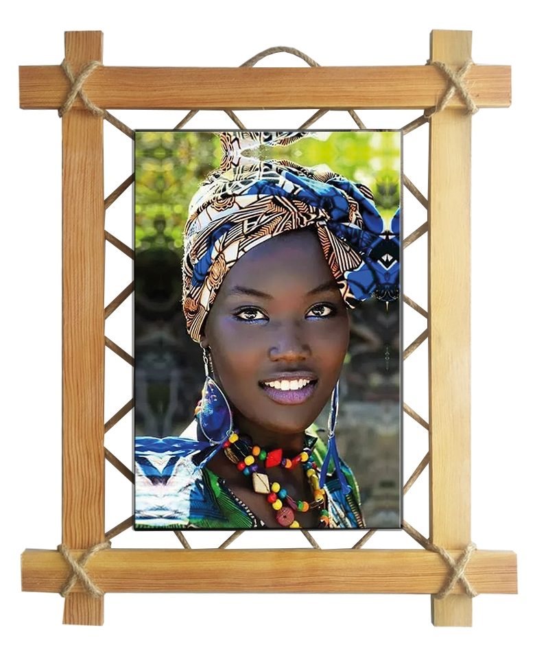 Lisinya104 Ledli Afrikalı kadın Tablo  (38x47) cm