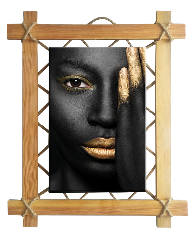 Lisinya104 Ledli Afrikalı kadın Tablo  (38x47) cm