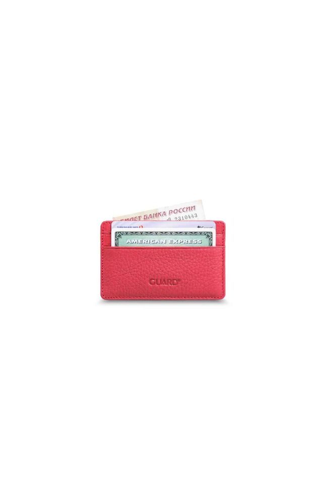 Lisinya359  Ultra İnce Unisex Kırmızı Minimal Deri Kartlık