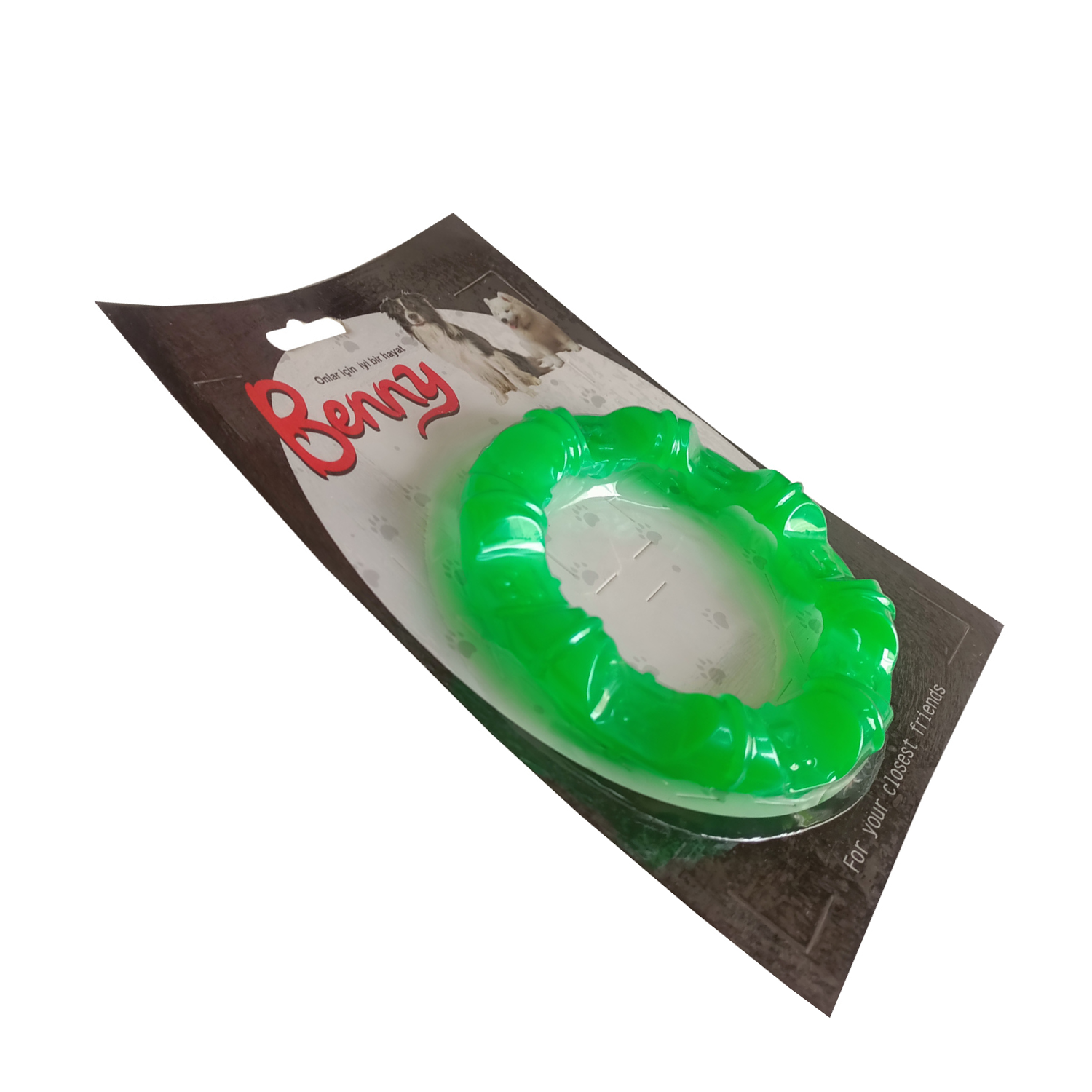 Lisinya205 Benny Köpek Oyuncağı Yuvarlak Şekilli 11,5 cm Yeşil