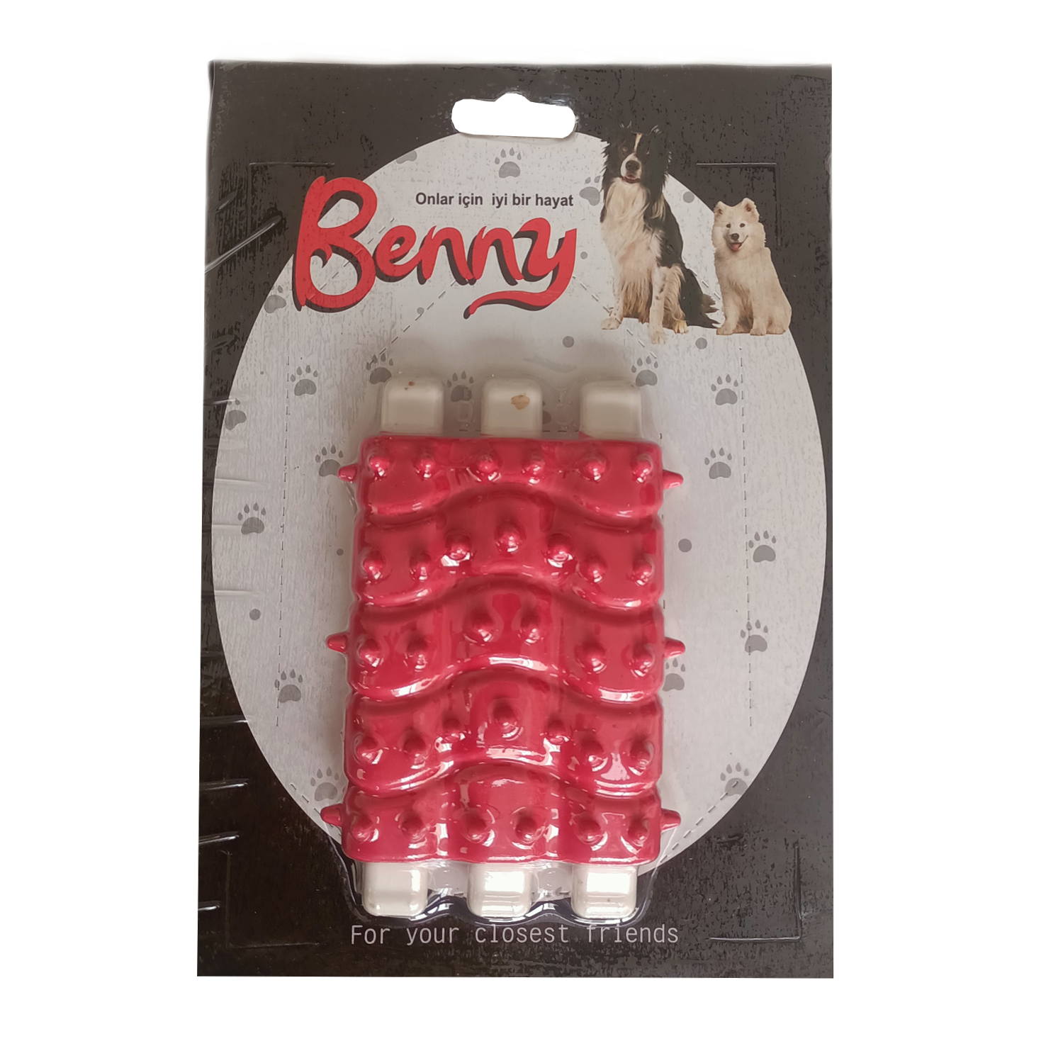 Lisinya205 Benny Diş Kaşıma Köpek Oyuncağı Kaburga 10 cm 3 lü