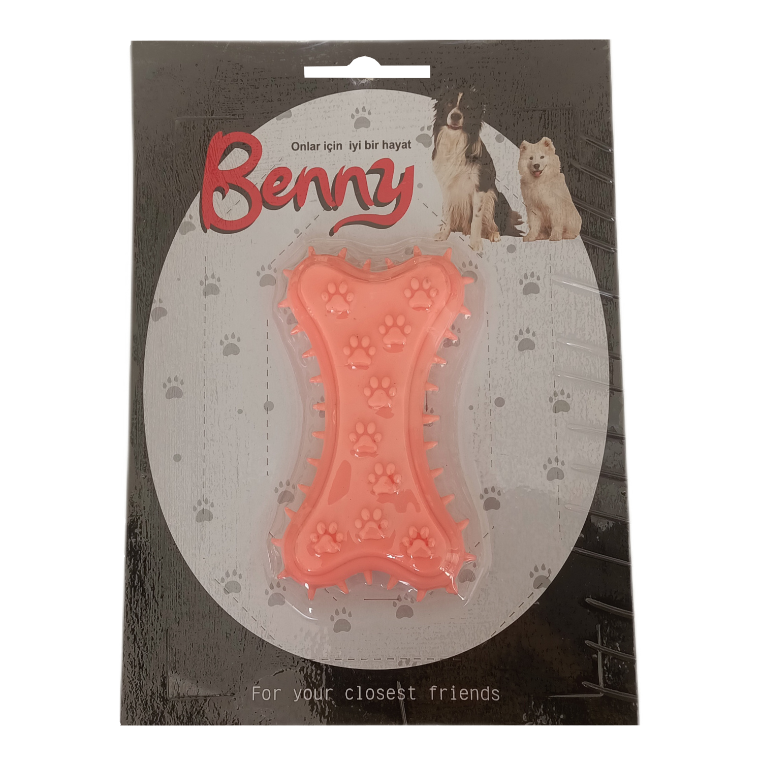 Lisinya205 Benny Köpek Oyuncağı Kemik 5.5 x 10 cm Somon
