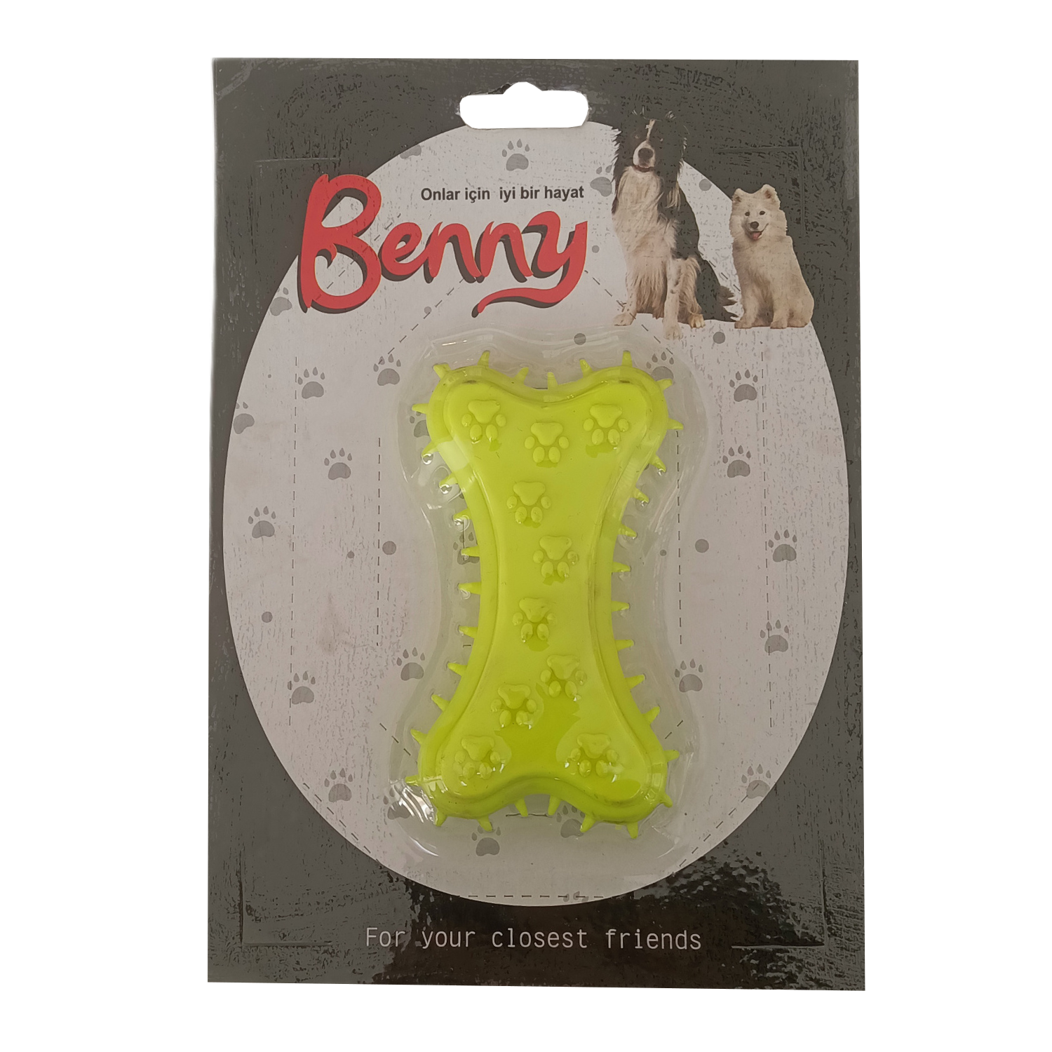 Lisinya205 Benny Köpek Oyuncağı Kemik 5.5 x 10 cm Sarı