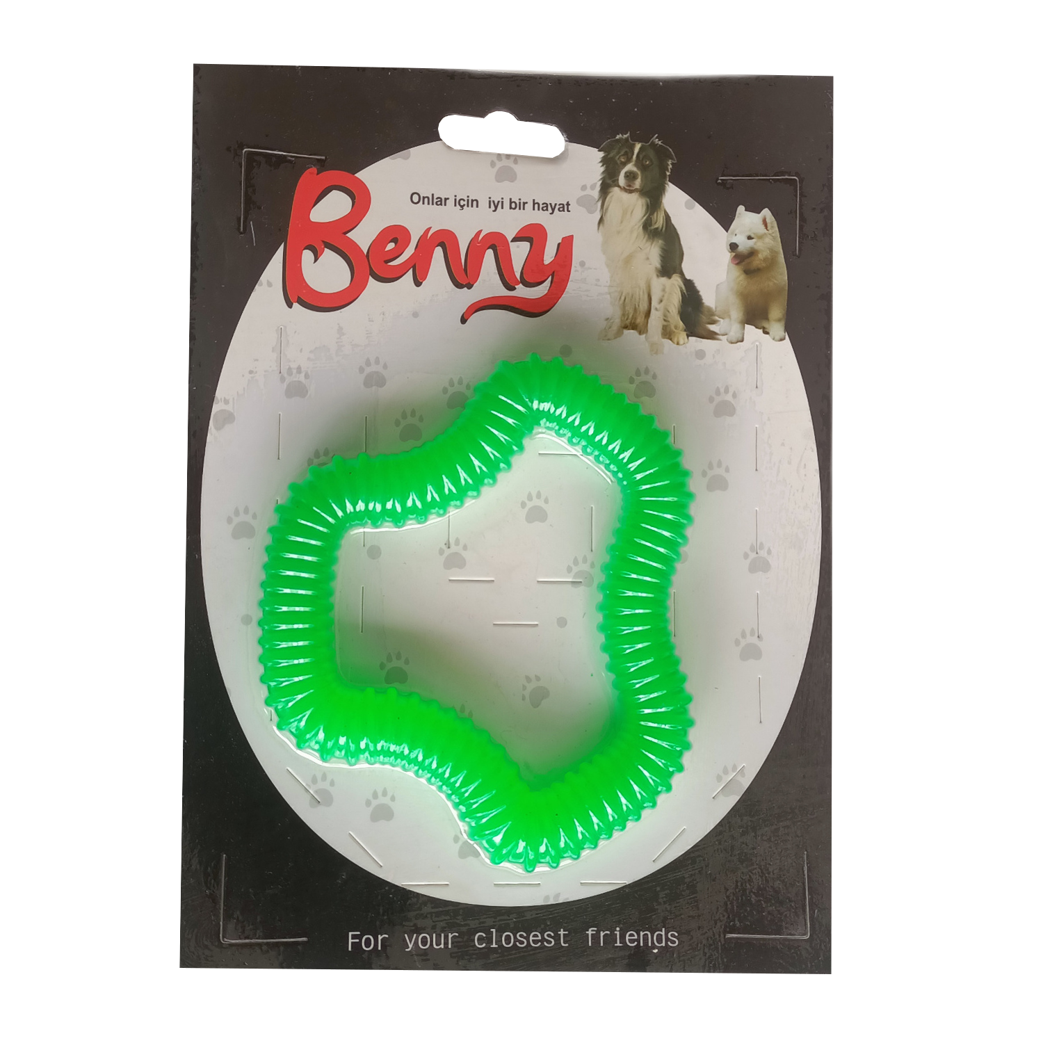 Lisinya205 Benny Köpek Oyuncağı Sert 11 x 10 cm Yeşil