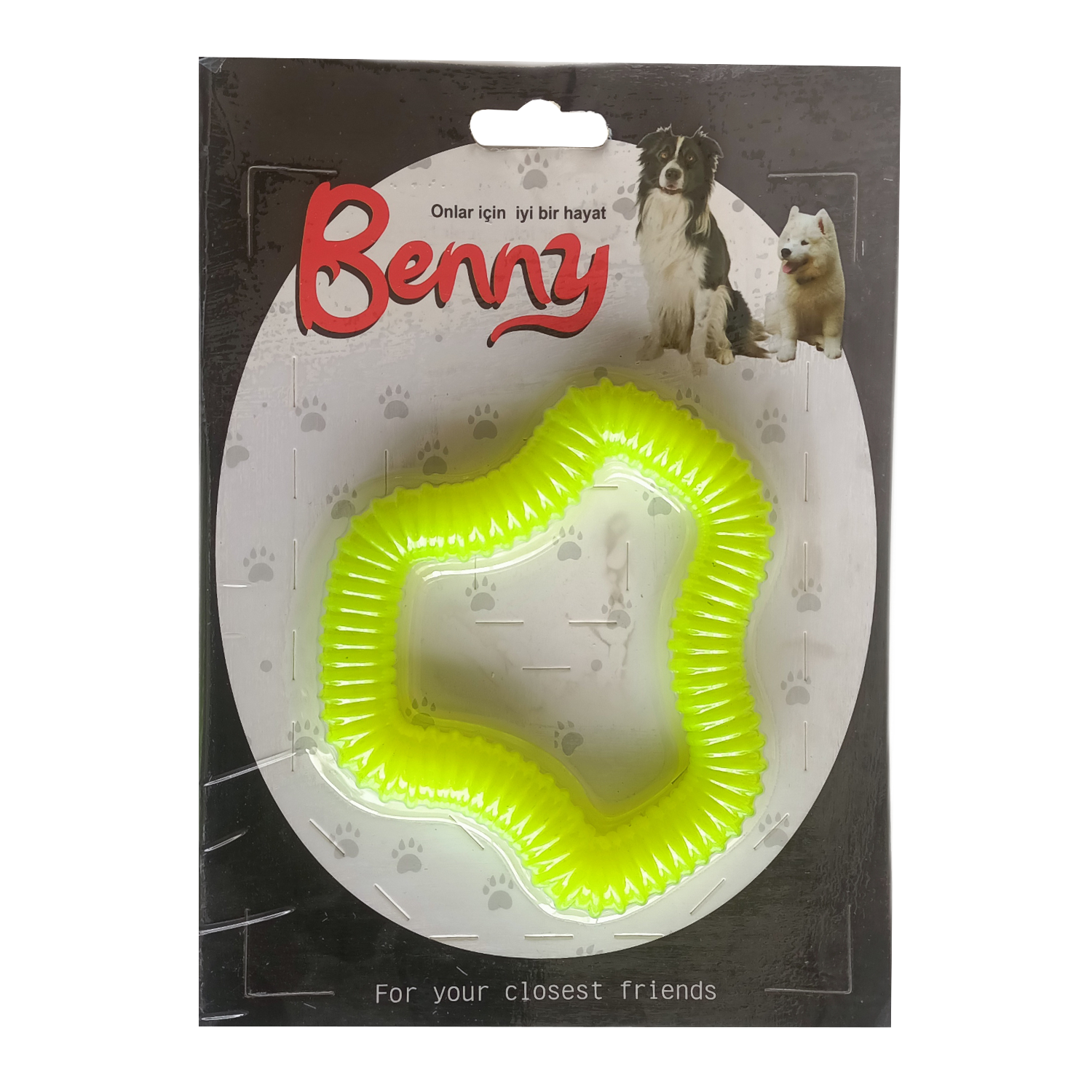 Lisinya205 Benny Köpek Oyuncağı Sert 11 x 10 cm Neon Yeşil
