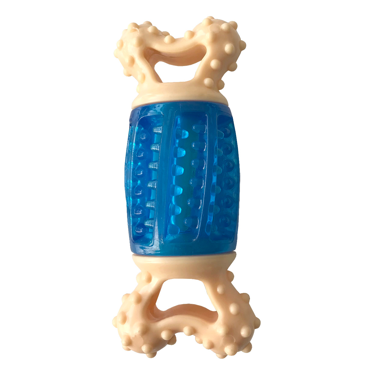 Lisinya205 Sağlam Plastik Sesli Dental Köpek Oyuncağı 13x4cm Mavi