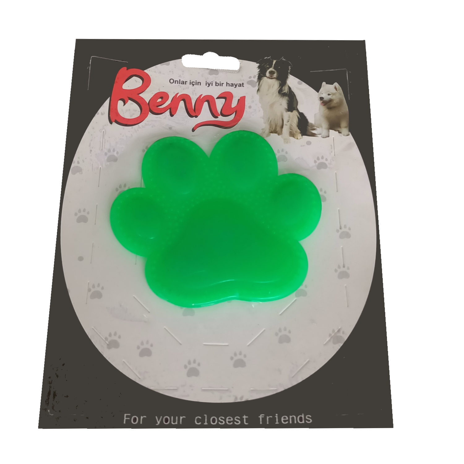 Lisinya205 Benny Köpek Oyuncağı Pati 9,5 x 9 cm Yeşil