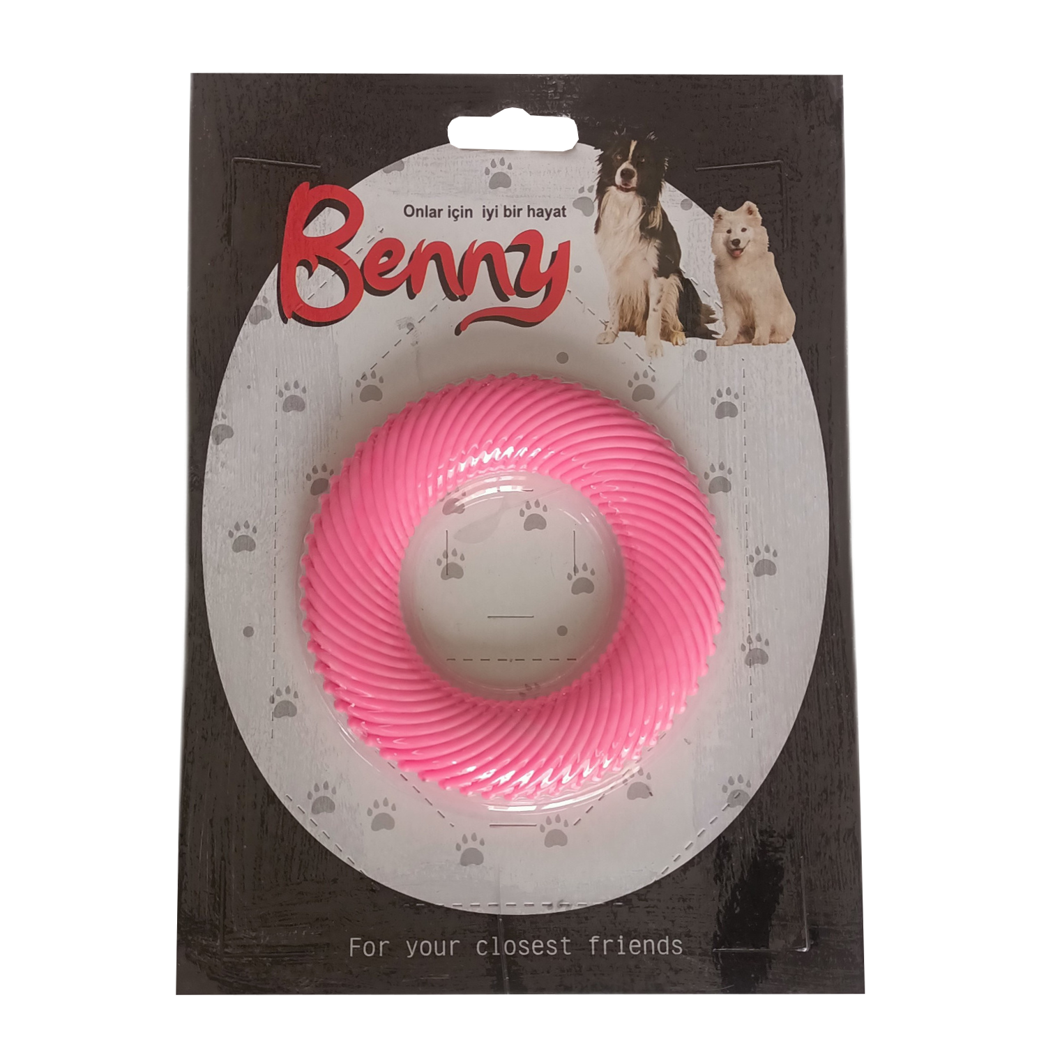 Lisinya205 Benny Köpek Oyuncağı Yuvarlak 9,5 cm Pembe