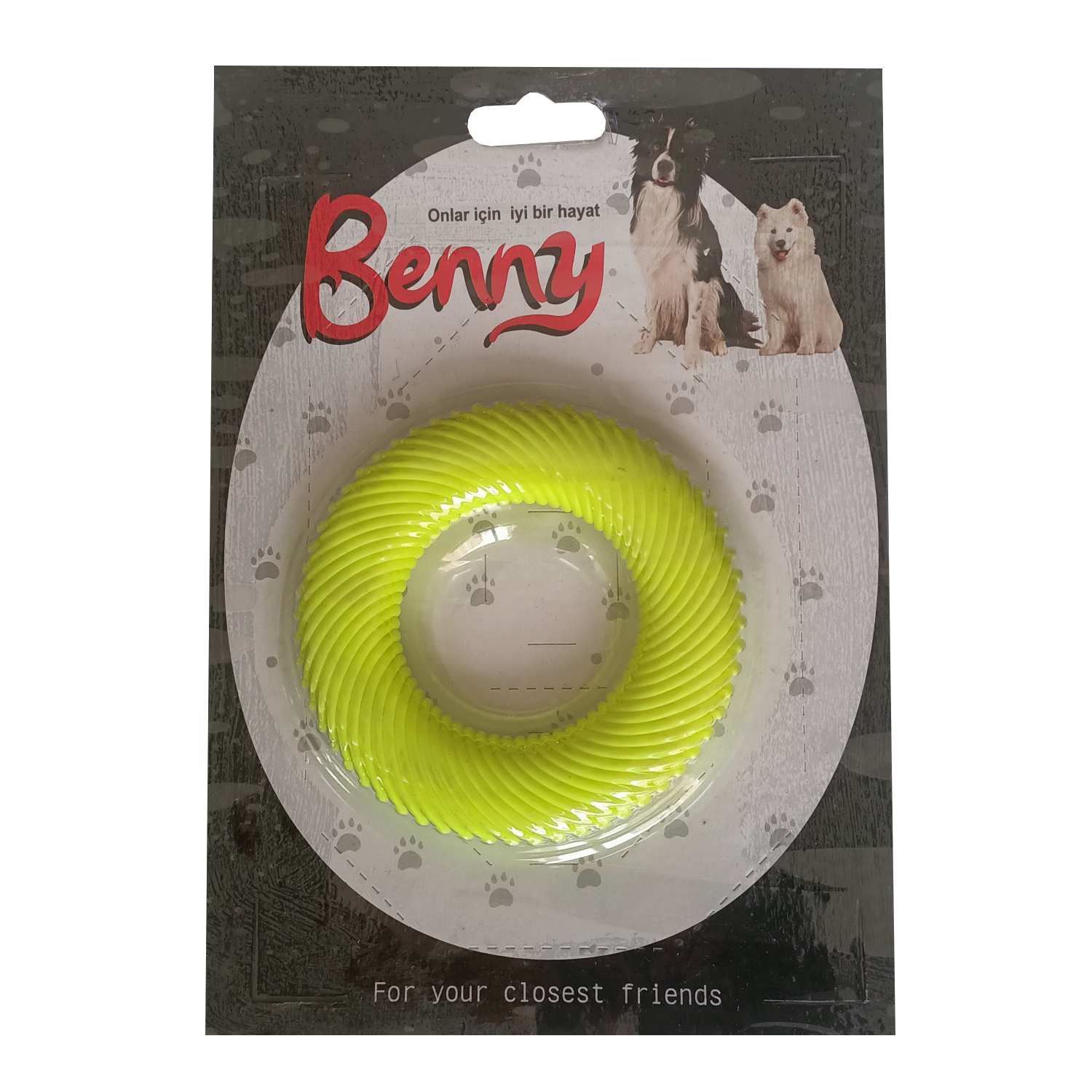 Lisinya205 Benny Köpek Oyuncağı Yuvarlak 9,5 cm Sarı