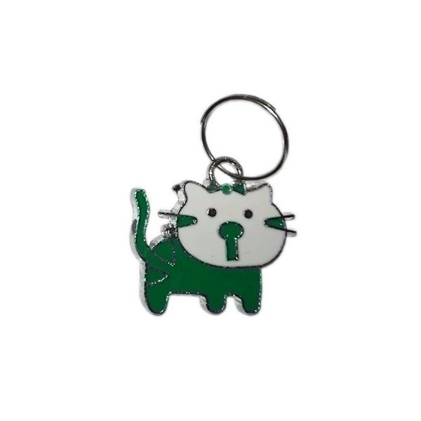 Lisinya205 Kedi Köpek Tasma Aksesuarı Kedili İsimlik 1.5×2 cm Yeşil