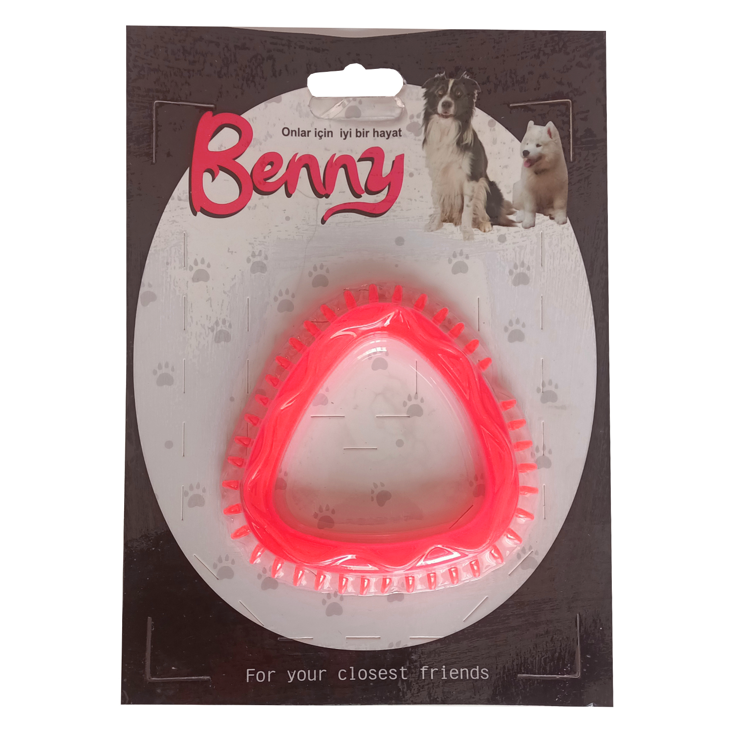 Lisinya205 Benny Köpek Oyuncağı Üçgen 8 x 8.5 cm Kırmızı