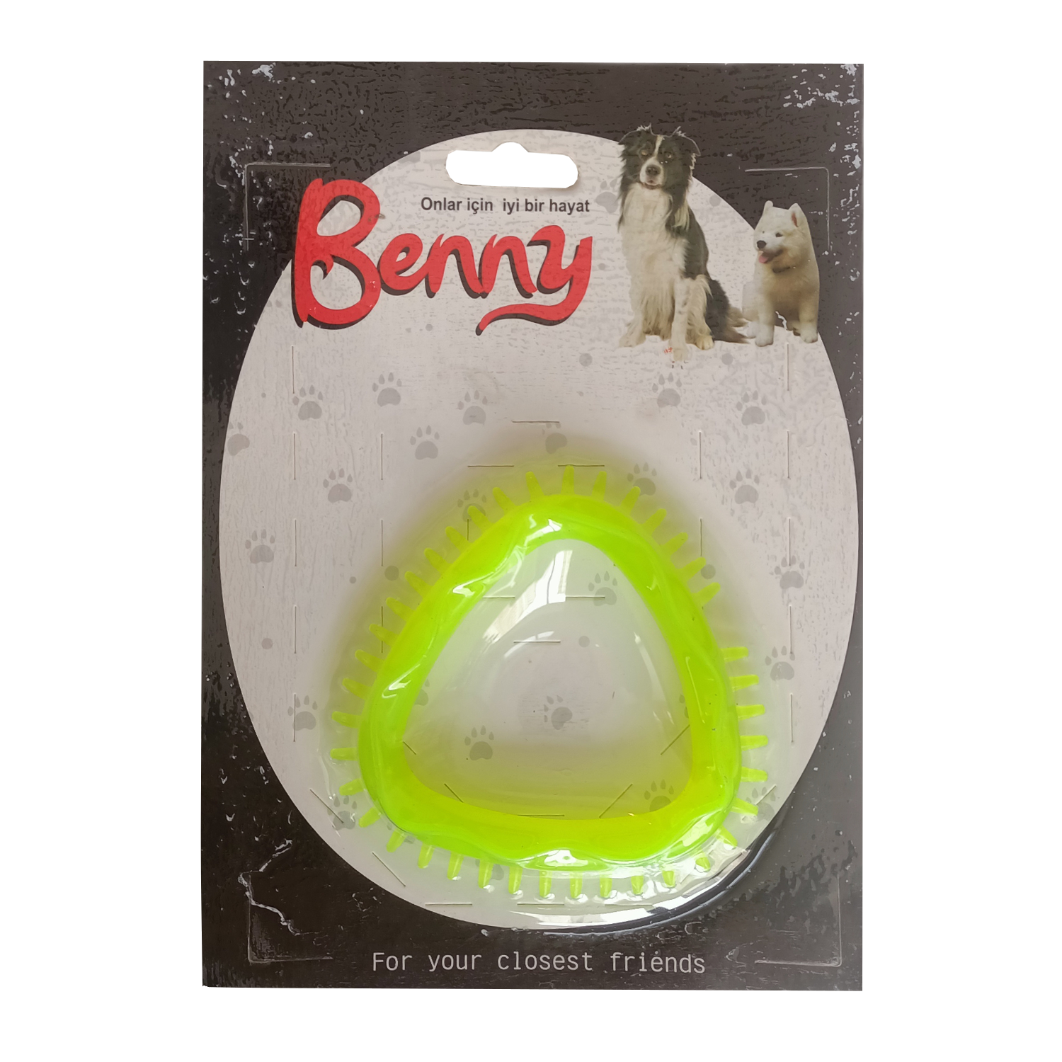 Lisinya205 Benny Köpek Oyuncağı Üçgen 8 x 8.5 cm Sarı