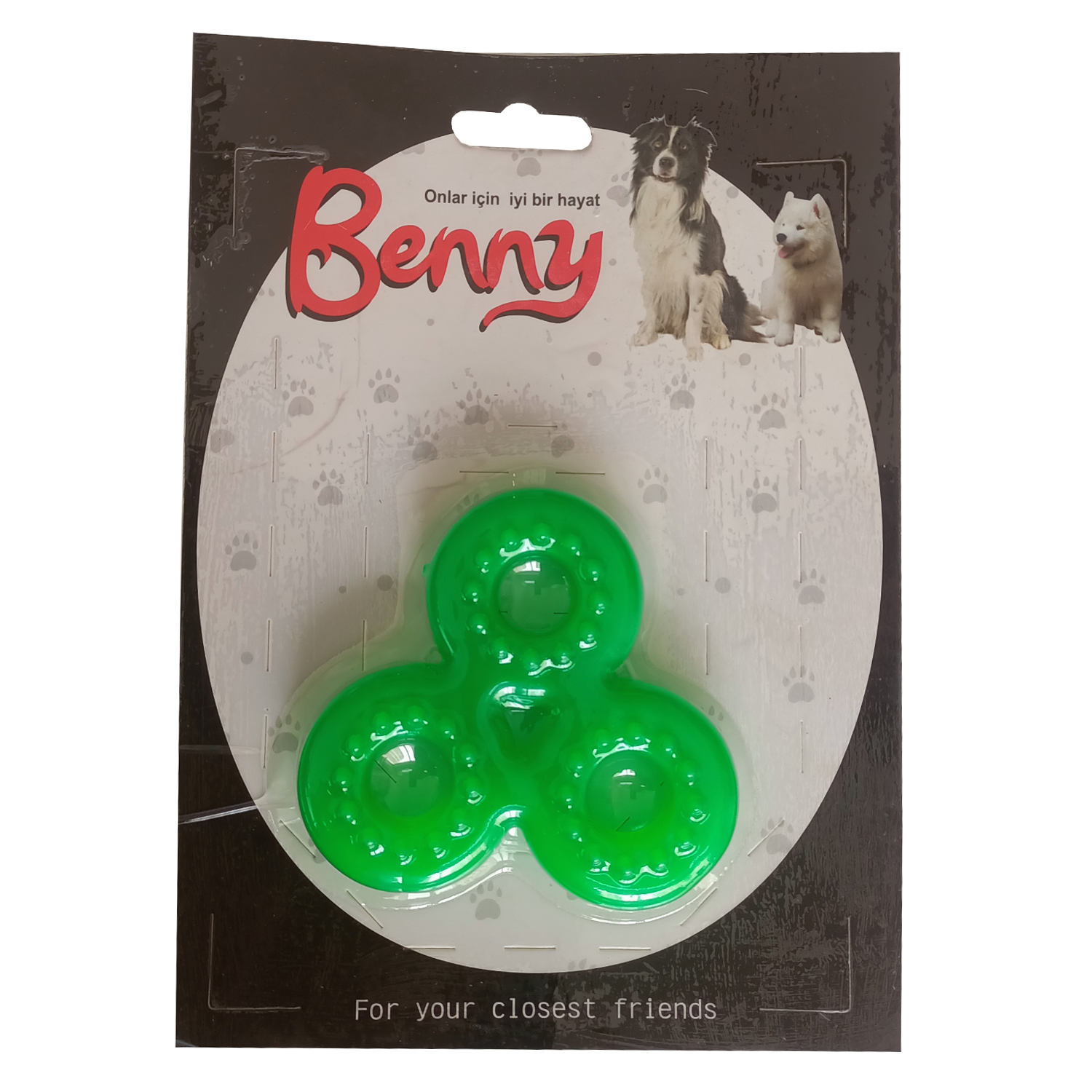 Lisinya205 Benny Köpek Oyuncağı Üçlü Halka 9 x 9 cm Yeşil