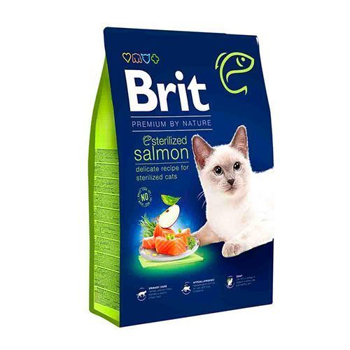 Brit Premium Sterilized Somonlu Kısırlaştırılmış Kedi Maması 8 Kg