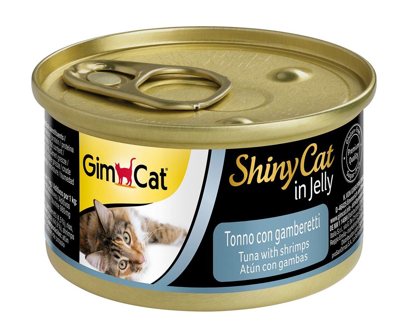 GimCat Shinycat Ton Balıklı ve Karidesli Kedi Konsrvesi 70 Gr
