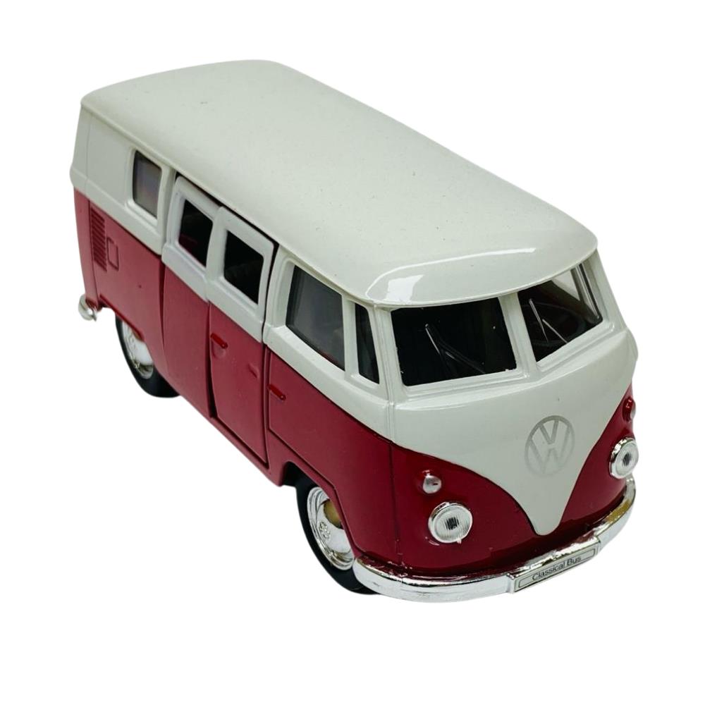 Çek Bırak Araba 1:32 Volkswagen T1 Bus - 49764- Kırmızı (Lisinya)