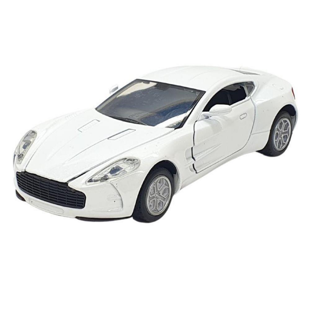Aston Martin - Çek Bırak Spor Araba Işıklı Sesli  - XL80138-28L - Beyaz (Lisinya)