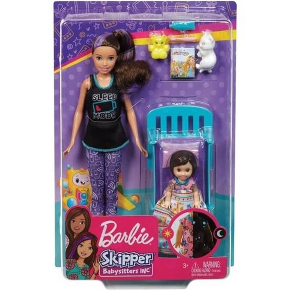 Barbie Bebek Bakıcılığı Oyun Seti Beşikli-  Fhy97-Ghv88 (Lisinya)