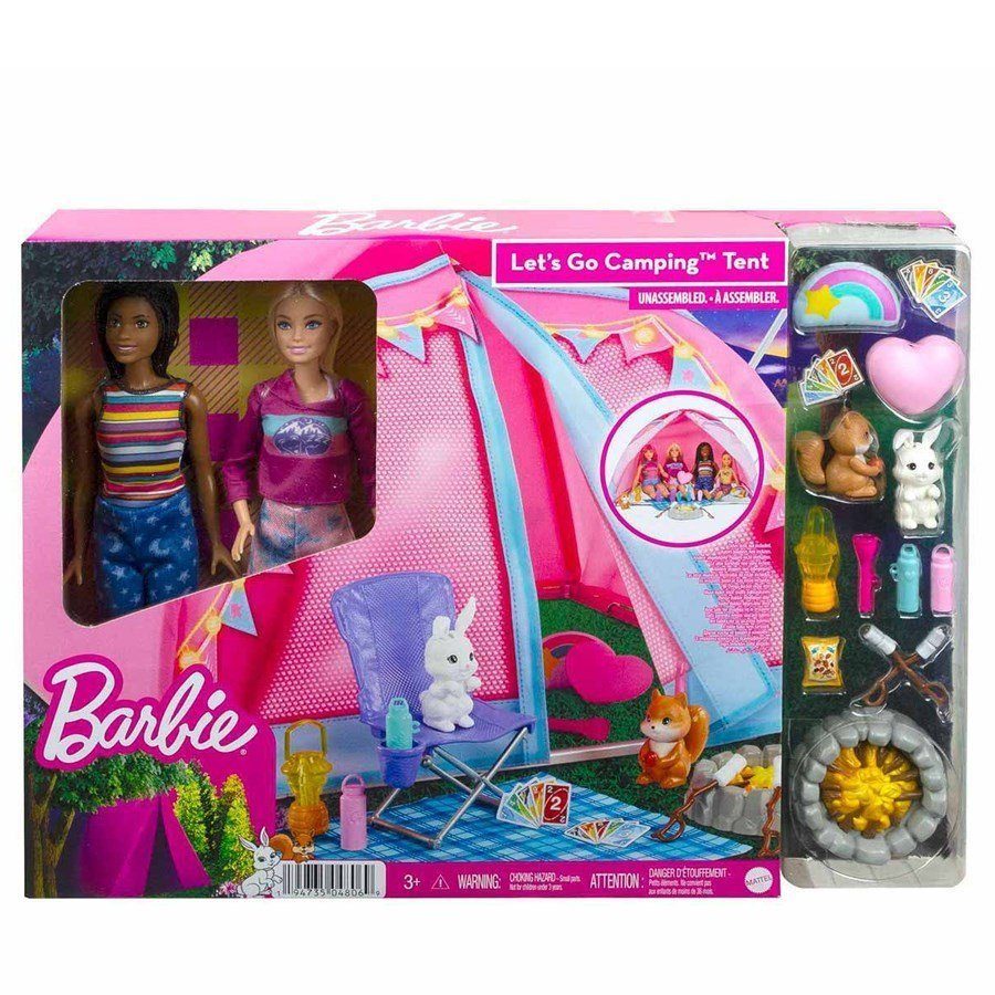 Barbie Malibu ve Brooklyn Kampta Oyun Seti - HGC18 (Lisinya)