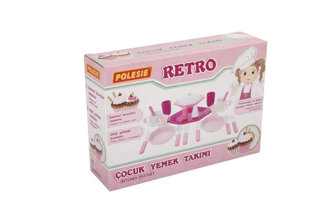 Polesie Retro Çay Ve Yemek Takımı Seti 23 Parça Kutulu - POL-87706 (Lisinya)