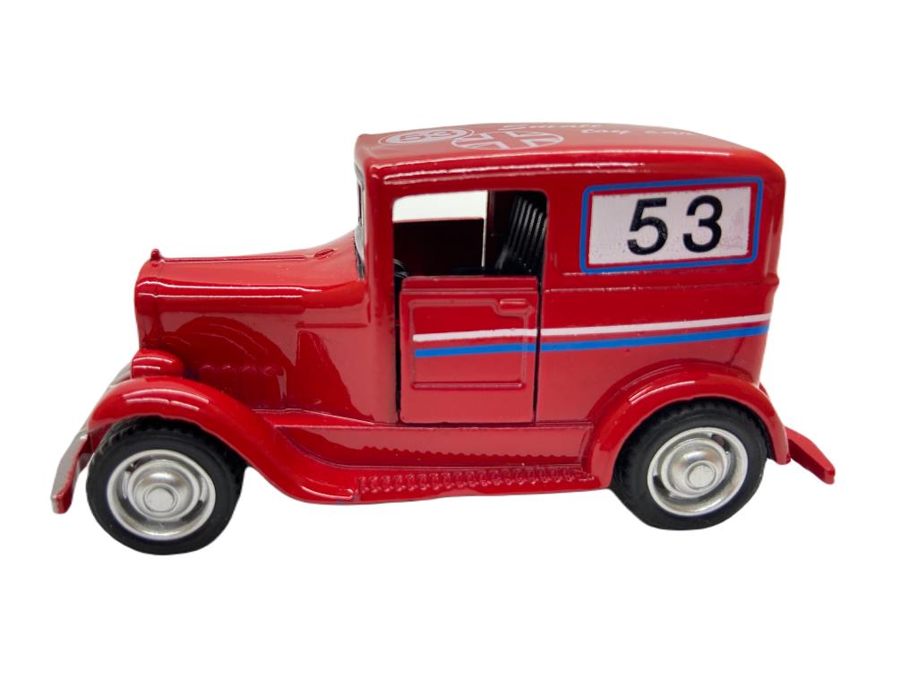 Çek Bırak Metal 1930 Classic Araba - 5304-12-Kırmızı (Lisinya)