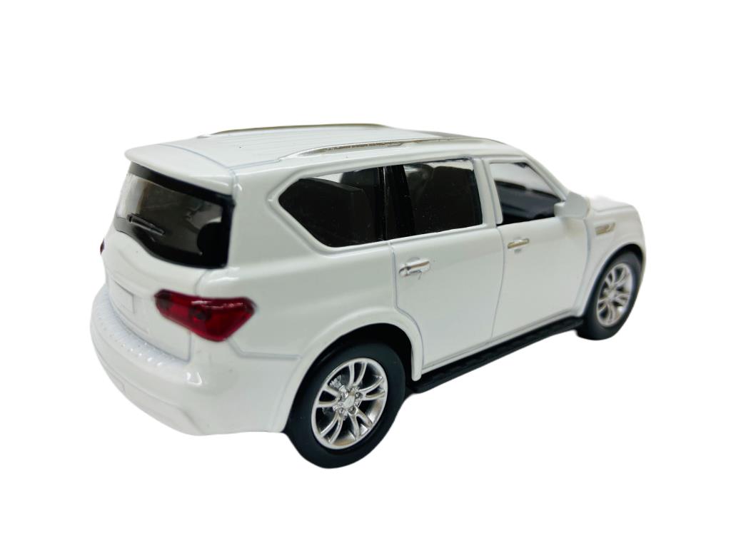 Sesli Işıklı Metal Çek Bırak Araba - İnfiniti QX80 Beyaz - FY6208-12D-Beyaz (Lisinya)
