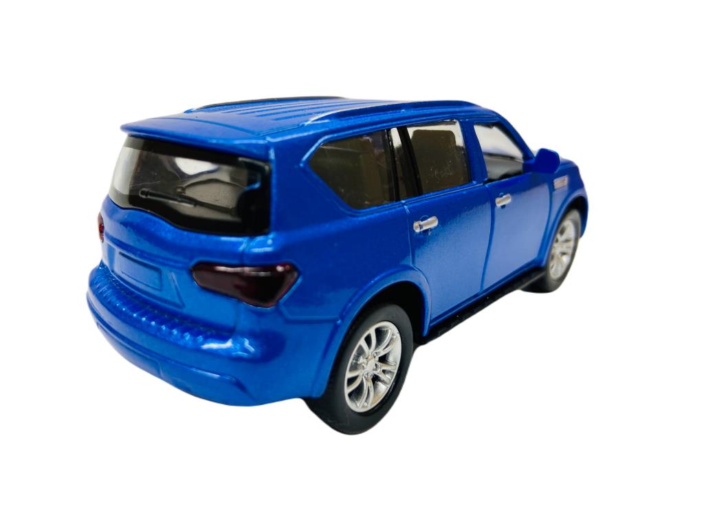 Sesli Işıklı Metal Çek Bırak Araba - İnfiniti QX80 Mavi- FY6208-12D-Mavi (Lisinya)