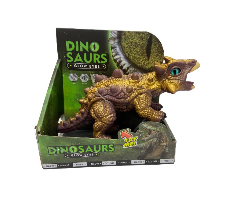 Soft Dinazor Neon Gözlü 24 Cm - LD6206B-Ankylosaurus (Lisinya)