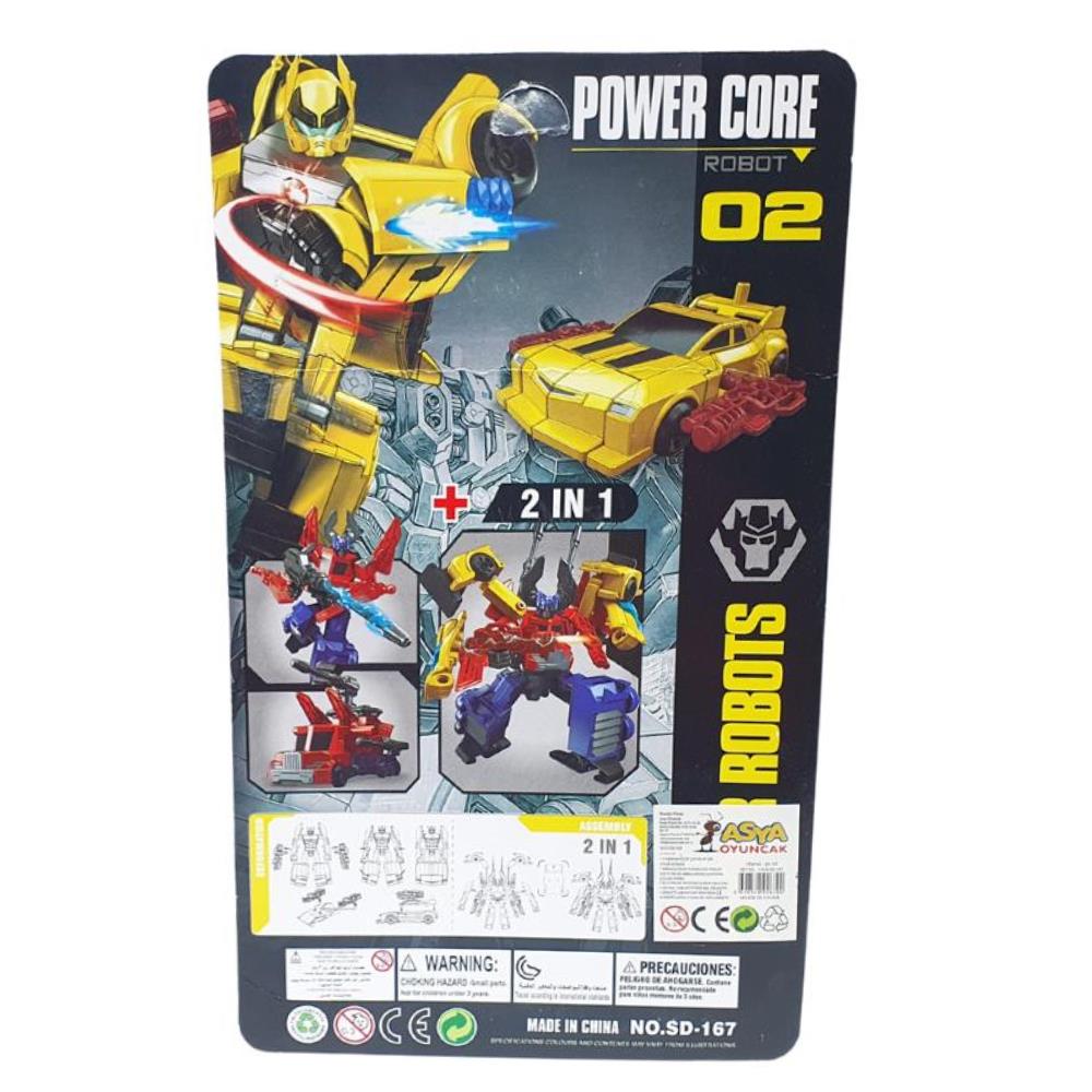 Transformers Robota Dönüşen Araba - SD-167 - Sarı (Lisinya)